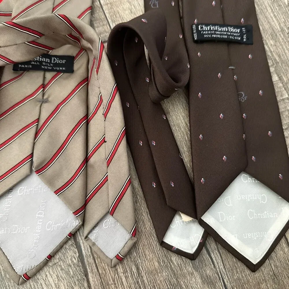 Designer Tie Lot of 4 Givenchy, Christian Dior, Yves Saint Laurent & More